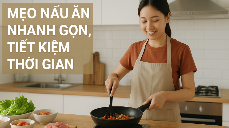 Mẹo nấu ăn nhanh gọn, tiết kiệm thời gian cho người bận rộn