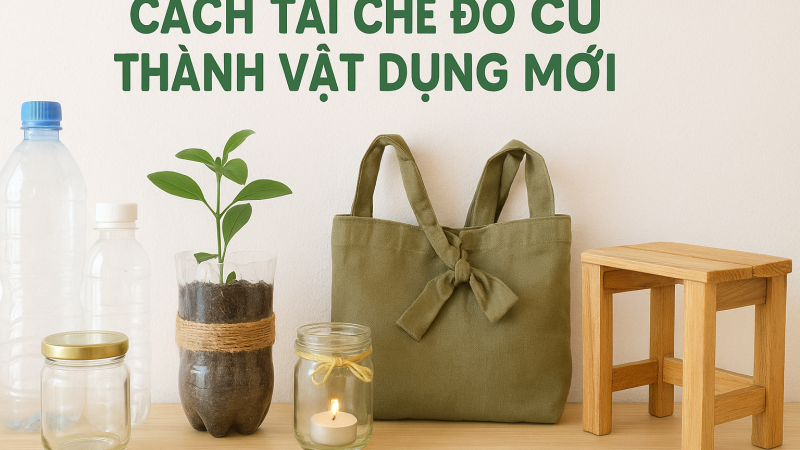 Cách tái chế đồ cũ trong nhà thành vật dụng mới – Tiết kiệm, Sáng Tạo, Bảo vệ môi trường